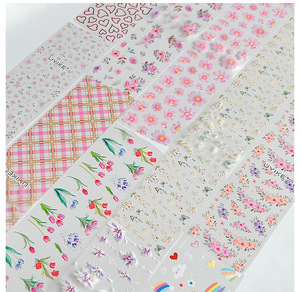 Spring Flower Nail <b>Transfer</b> Foils Water <b>Transfer</b> Self-Adhesive <b>Stickers</b> Vibrant Tulip Floral Design for DIY Nail Art Decorations - Product Image 6