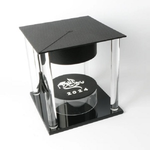 Best Selling Personalized Custom <b>Clear</b> Acrylic Graduation <b>Gift</b> <b>Box</b> Polished Surface 3mm Thickness for Custom Logo USA Origin - Product Image 3