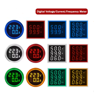 Led kỹ thuật số điện áp hiện tại Hertz vuông chỉ số Bảng điều chỉnh Meter lỗ 22 mét với 0-100act Vôn kế Ampe kế tần số - Product Image 3