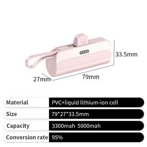 พาวเวอร์แบงค์แบบแคปซูล พกพาสะดวก รุ่นโปรโมชั่น ความจุ 5000mAh วัสดุ PVC พร้อมโลโก้ - Product Image 2