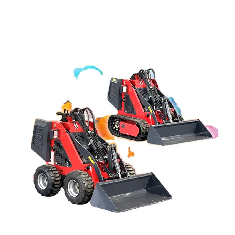 Free shipping    Chinese Cheap price small skid steer Loader Mini Skid Steer sale Crawler skid steer Loader