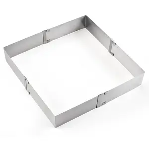 Rectangle Cake Mousse Mold - Stainless Steel Baking Molding Forming  Layering Cake Pastry Ring, Cutters Square Baking Metal Ring Molds