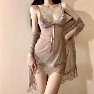 Tirantes de gran tamaño y bata Sexy Transparente Sexy Hot Fashion Show Conjunto de lencería de lujo - Product Image 1