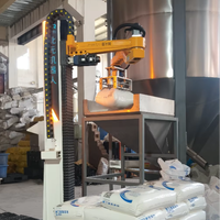 Machine d'ouverture automatique de sacs avec bras robotique, station de dépalettisation et de déballage de sacs, pour sacs de 25 à 100 kg, capacité de 80 à 120 sacs/h