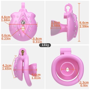 ANOSX Inverted Penis Cage ABS Resin Chastity Lock with Urethral Catheter pink Cock Cage Chastity Device <b>for</b> <b>Men</b> Fetish Sex <b>Toys</b> - Product Image 2