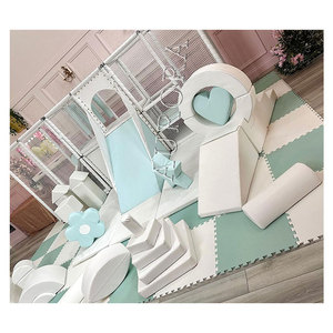 Set da Gioco Morbido per Bambini con Strutture e Vasca di Schiuma in Colori Pastello, Palestra Morbida <span class=keywords><strong>Rosa</strong></span> per Noleggio - Product Image 3