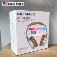 Headphone Nirkabel Berkualitas Tinggi dengan Peredam Kebisingan ANC Versi Terbaik Max Earphone