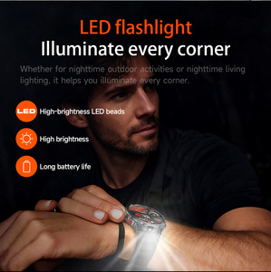 HT45 Nuevo Reloj Inteligente Deportivo para Exteriores con Android para Hombre, Pantalla IPS, 1100 mAh de Larga Duración, Resistente al Agua IP68, Linterna, Fitness, Contesta Llamadas - Product Image 4
