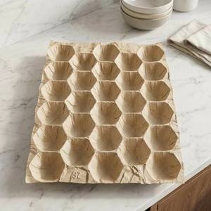 Bandejas de Papel Kraft Marrón para Frutas, Ventiladas, Apilables, Ecológicas, Biodegradables y Compostables, para Vendedores de Verduras - Product Image 1