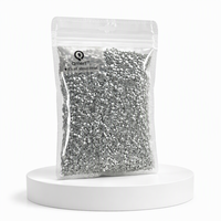Sachets de paillettes thermocollantes en aluminium à dos plat, 4 mm, or mat, sans plomb, sans nickel, écologiques, de haute qualité, pour nail art, vente en gros