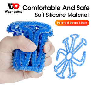 WEST BIKING-Couche intérieure respirante en silicone souple pour <span class=keywords><strong>casque</strong></span> de cyclisme, protection de la tête avec <span class=keywords><strong>coiffure</strong></span> élégante pour les sports d'équitation - Product Image 3