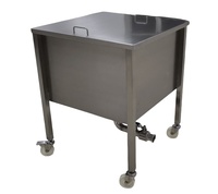 Chariot de rangement mobile en acier inoxydable 304/316 avec couvercle pour farine, huile, lait, eau, 140L/500L/840L, cuisine, industrie alimentaire, usine