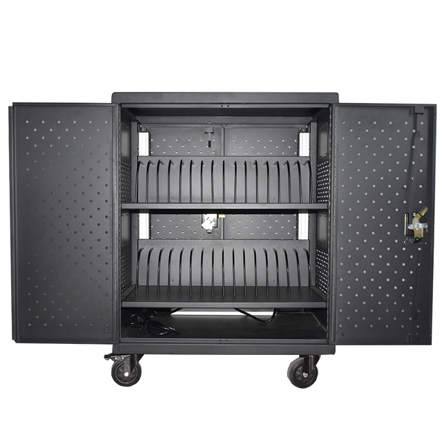 30-Bay Mobile School Tablet Charging Cart Station for Chromebook with Cycle Timer