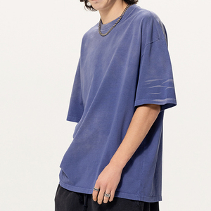 Kaleo 2025 uomo primavera/estate T-shirt Vintage stile stile High Street T-shirt a manica corta con fiocco di neve tinture di cera lavate magliette larghe - Product Image 6