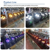 Lot de 10 projecteurs LED portables Wi-Fi sans fil DMX à piles pour effets de scène