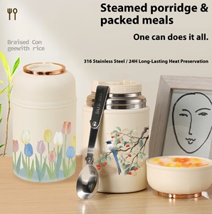 316 thép không gỉ hai lớp Thermos cup nhiệt bảo quản cho thực phẩm ấm hơn thực phẩm Flask Hộp Ăn Trưa Hộp Ăn Trưa - Product Image 5