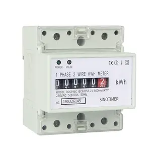 Compteur d'énergie électrique monophasé à deux fils SINOTIMER DDS546C, AC 230V 100A, compteur kWh, consommation analogique, wattmètre - Product Image 4