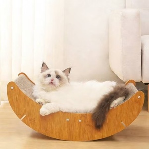 Hot-selling Cat Scratching Board Curved Moon Rocking Cat <b>Bed</b> High-quality <b>Low</b>-price Paper Cat Scratcher - Product Image 5