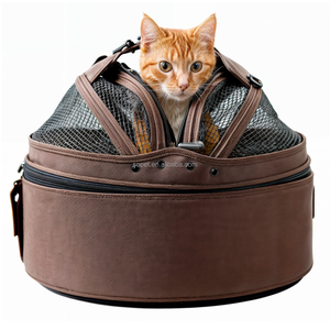 A cilindro tondo a forma di capsula per cani da compagnia <span class=keywords><strong>borsa</strong></span> rotonda da <span class=keywords><strong>trasporto</strong></span> per cani di piccola taglia e gatti trasportino da viaggio per animali domestici - Product Image 2