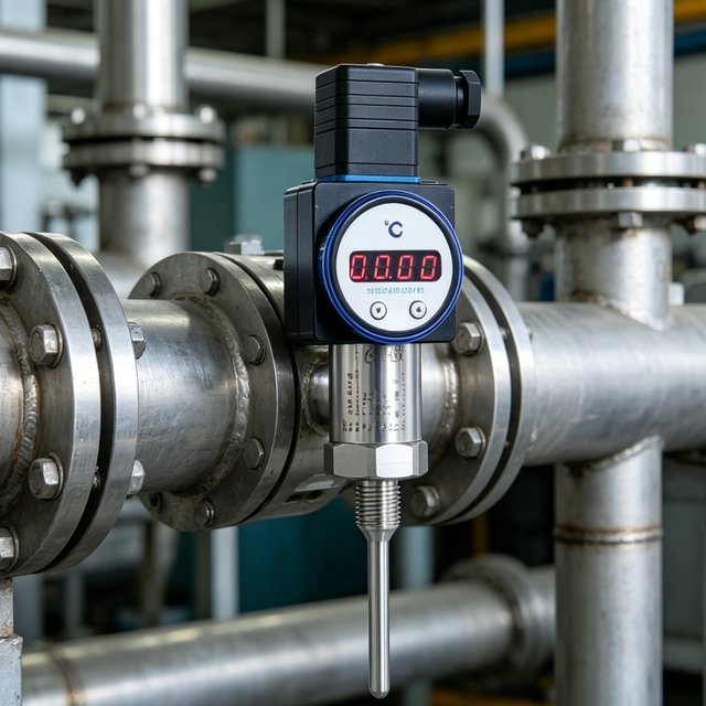 CWDZ11A PT100 Temp Transducer, Insert Type Integrated Probe, Stainless Steel IP65 RS485 Industrial Sensor OEM ODM
