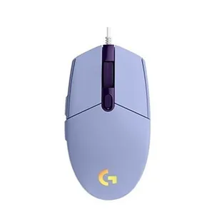 Logitech G102 mouse gaming generasi ke-2, mouse Gaming kabel Mekanikal RGB ringan dengan desain