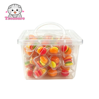 Mini Hamburger Gevulde Gummy Candy, Fruitig Sappig Burger Snoep, Individueel Verpakt Potje Groothandel OEM