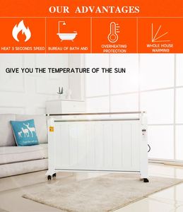 Radiador eléctrico de 220V y 1500W, calentador de habitación, ventilador de calentamiento rápido con protección contra sobrecalentamiento, máquina de plástico para uso doméstico - Product Image 4