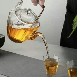 Hot Sale Classic Diamond Shape High Borosilicate Glass Eco-Friendly Water Kettle Heat Resistant Set for Home Use - Product Image 3