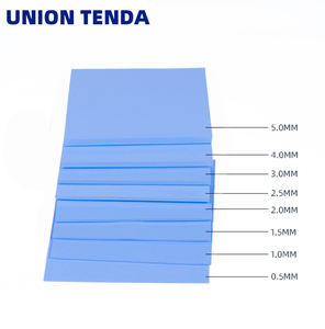 רך גומי רפידת תרמית מעבד קירור Pad 2W מוליכות תרמית סיליקון סיליקון Dhl/ups/fedex/aramex/ems/hk הודעה כחול 2.74g/cm3 - Product Image 2