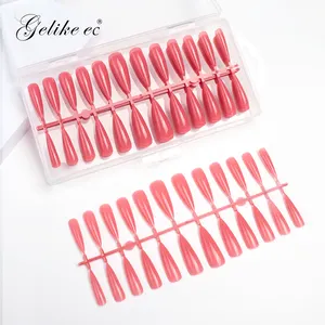 Gelike Gel Soak Off Fake Nail Nail Art Tapered Almond Makartt Gel Full Customize Logo Manicure Tip Nails