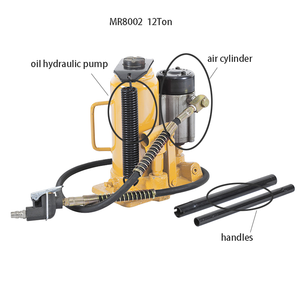 <span class=keywords><strong>Cric</strong></span> <span class=keywords><strong>hydraulique</strong></span> pneumatique en acier 12T, <span class=keywords><strong>cric</strong></span> <span class=keywords><strong>bouteille</strong></span> <span class=keywords><strong>hydraulique</strong></span> à commande pneumatique, capacité 12 tonnes, pour utilisation automobile - Product Image 2