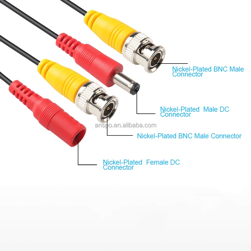 Cavo Adattatore BNC Maschio A RCA Maschio YSJJZRL: 1 Metro, Per Telecamere CCTV E Monitor Video