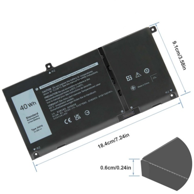 Generic Laptop Battery JK6Y6 for Dell Latitude 3410 3510 3120 3140 Vostro 5300 5301 5401 5402 5408 5409 5501 5508 5509 5400