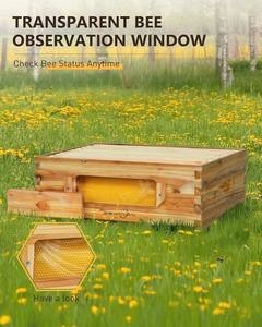 Nuovo legno resistente JubiNatural alveare Box pareti ispessite rivestimento resistente alle intemperie per apicoltura all'aperto commerciale allevamento di api - Product Image 5