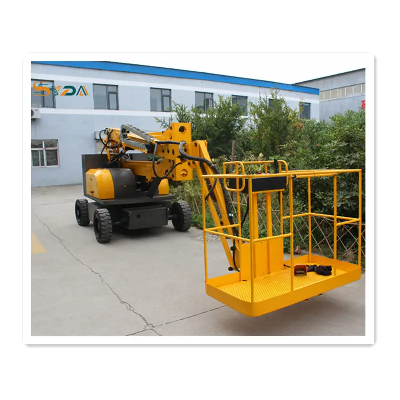 Hot self-propelled arm lifting work platforms 8m battery drive all terrain articulating boom lifts factory in stock price