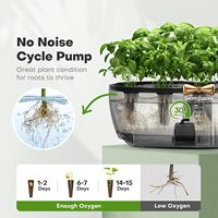 Système de culture hydroponique pour jardin intérieur Kit de germination des plantes 12 gousses Lampe de croissance hydrophonique à LED intelligente pour jardinière