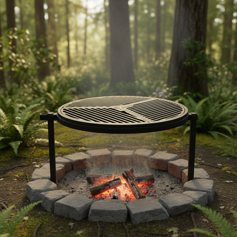 AUPLEX Charcoal Bbq Parrilla Cast Iron