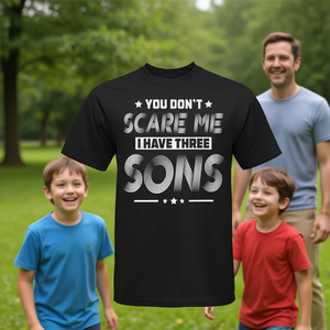 Camiseta promocional No me asustas, tengo tres hijos - Product Image 3