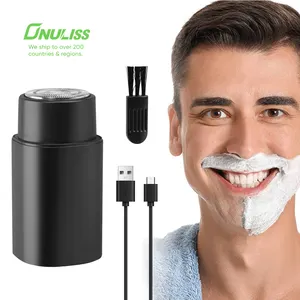 Mini Afeitadora eléctrica portátil de tamaño de bolsillo recargable por USB para hombres