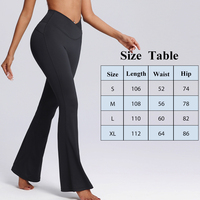 Pantalon de yoga en forme de cloche pour la peau en gros Leggings de danse de levage de hanche taille haute