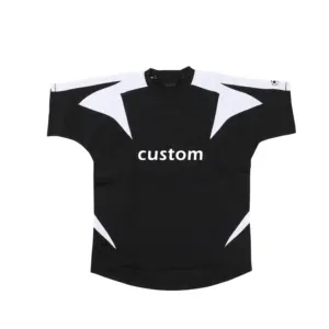 high quality jersey t shirt polyester cotton american vintage custom t-shirt for men classic mesh soccer retro football jersey