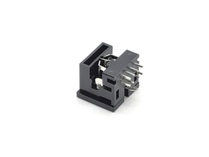 Conector MINI DIN Hembra en Ángulo Recto DIP de Plástico Negro 8P - Product Image 6