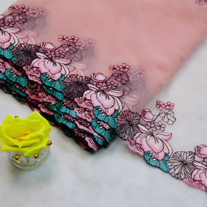 Nặng thêu ren vải hiện đại lưới vải tuyn Voile Net ren tua rìa <span class=keywords><strong>TRIM</strong></span> cho Wedding party Dresses - Product Image 2