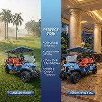 Carrito de Golf Eléctrico Tarion con Diseño 4+2 para 6 Pasajeros, Motor de CA de 4kW, Suspensión MacPherson, Audio, Freno Hidráulico, 35KM/H, 90km de Autonomía