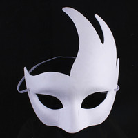 Prom White handgemalte Maske DIY Pulp männlich und weiblich Tier Beijing Opera Party Maske Halloween Design Gesichts maske