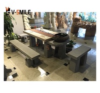Meubles d'humeur bouddhiste au design simple en granit table d'appoint de jardin Ensemble de table Table d'eau pour l'extérieur