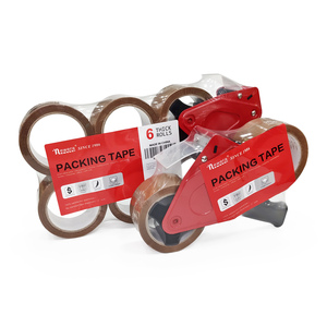 6 Rolls 48mm X 66m <strong>Brown</strong> <strong>Tape</strong> Packing <strong>Tape</strong> Parcel <strong>Tape</strong> for Carton Box - Product Image 1