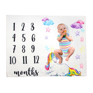 Juego de regalo de ducha para recién nacidos, suave y acogedor, manta grande para niños y niñas con hito mensual para bebés - Product Image 2