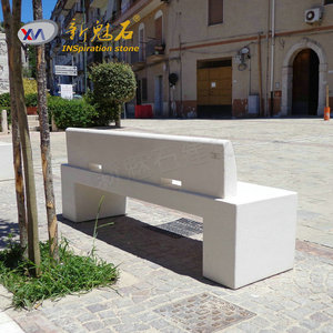 Nuevos Materiales de Construcción de Piedra, Banco de Hormigón GRC, Banco de Piedra Artificial para Exteriores, Muebles de Asientos Cuadrados para Interiores - Product Image 2