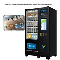 Distributeur automatique commercial combiné en spirale 24h/24 et 7j/7 sans surveillance avec accepteur de pièces et billets, bouton-poussoir, pour snacks et boissons réfrigérés